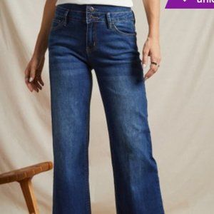 NWT - Zulily Dark Wash Victoria High-Rise Wide-Leg Jeans